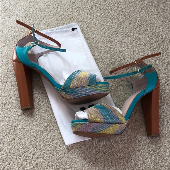 Missoni crochet metallic knit and leather sandals - Picture 4 of 6